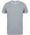 SF202 SF Clothing Unisex Striped T-Shirt Heather Grey / White colour image